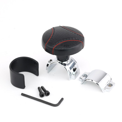 Tay Quay Trợ Lực Vô Lăng Ô Tô CIND JM-7613BR Màu Đen Chỉ Đỏ