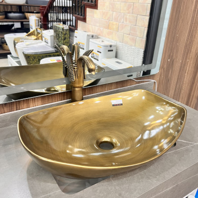 Chậu thuyền màu đồng GRL 8602A