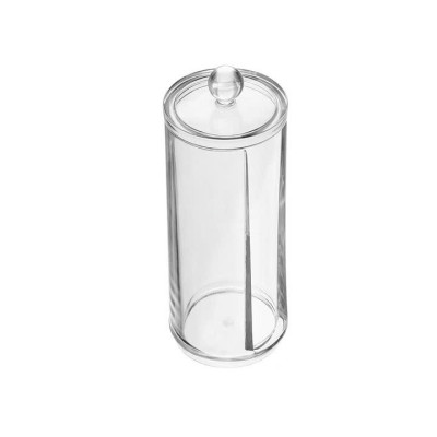 Hộp Đựng Bông Tẩy Trang Dạng Trụ Trong Suốt Cao Cấp - 19.5*6.8cm