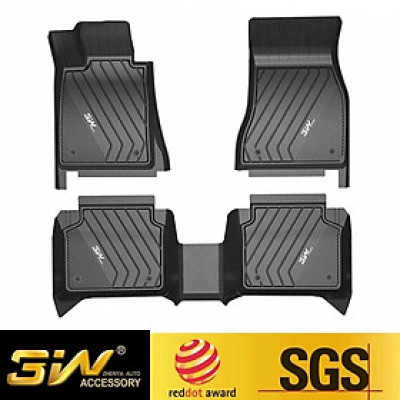 Thảm lót sàn xe ô tô BMW X1 2015-đến nay nhãn hiệu Macsim 3W - chất liệu nhựa TPE đúc khuôn cao cấp - màu đen