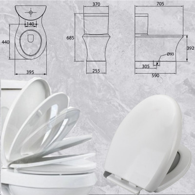 BỒN CẦU MỘT KHỐI CAO CẤP MÃ S-1106.1 Slim-Seat