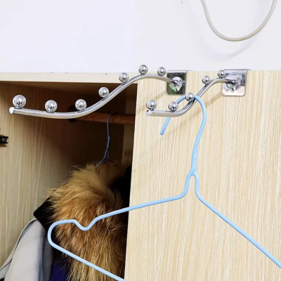 combo 10 Móc 9 bi & 7 bi treo quần áo shop thời trang dạng bi cong inox - ( loại gài & bắt vít )