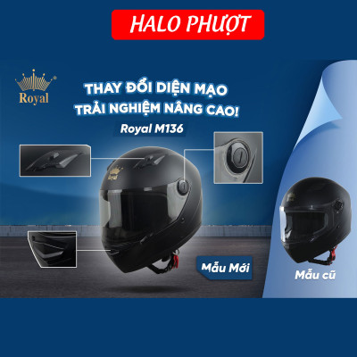 Mũ Bảo Hiểm Fullface Chính Hãng ROYAL M136