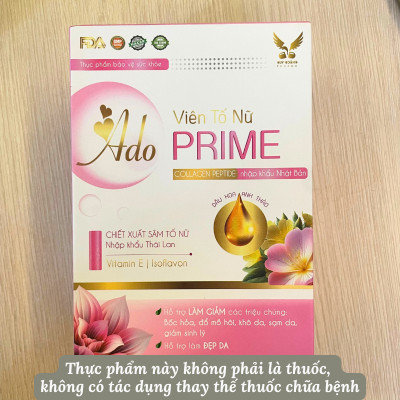 [TPBVSK] ADO PRIME – Hỗ Trợ Làm Đẹp Da (Lọ 30 viên nang mềm)