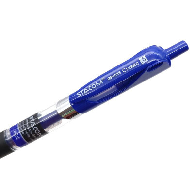 Bút Gel Bấm 0.5 mm - Stacom- GP1035_C - Mực Xanh