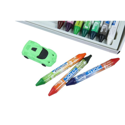 Hộp 12 Bút Sáp Màu 2 Đầu Bi-Colour Wax Crayons - DOMS 7495