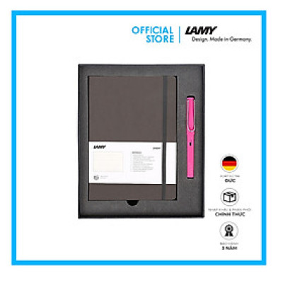 Lamy Notebook A5 Softcover Umbra + Lamy Safari Pink - GSNSa0021