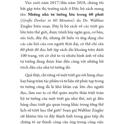 Những Nhà Tư Tưởng Lớn - Epikur Trong 60 Phút - Vanlangbooks