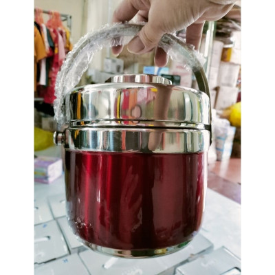 Cặp lồng giữ nhiệt inox dung tích 1,5 lít thiết kế 2 tầng (hàng dày và nặng) hộp đựng cơm