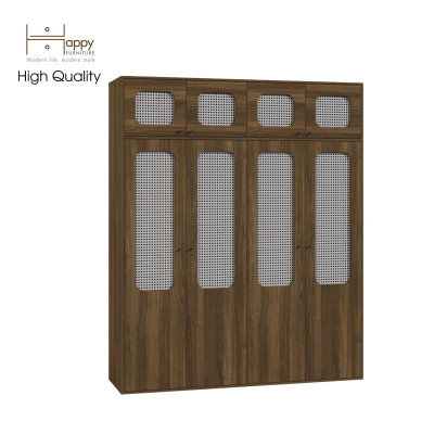 [Happy Home Furniture] MEYDAN, Tủ quần áo 1m8x2m2 cánh mây,180cm x 58cm x 220cm ( DxRxC), TCM_053