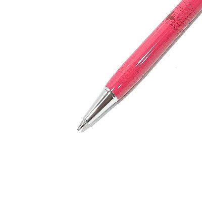Bút Bi Kim Loại Nắp Vặn Cao Cấp Hoa Hồng Mực Xanh - Pentel B811B1-C