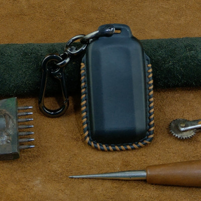 Bao Da Chìa Khóa Ô Tô Handmade Mitsubishi 3 nút Da Bò - hàng chính hãng