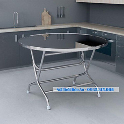 Bàn tròn rộng 1m4 inox 304 chống gỉ , hàng loại 1 bao chất lượng