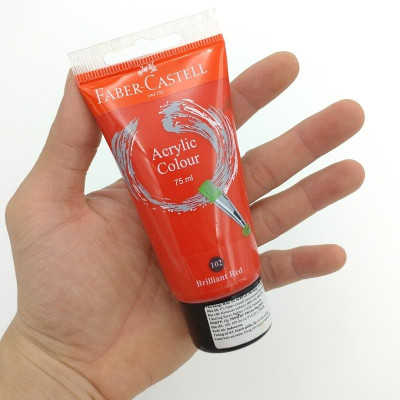 Màu Vẽ Acrylic 75 ml - Faber-Castell 187521 - Briliant Red
