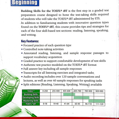 Building Skills For The Toefl iBT Beginning