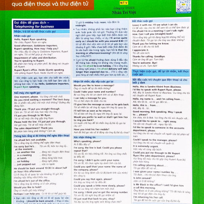 English At A Glance – Giao Tiếp Bằng Tiếng Anh Qua Điện Thoại Và Thư Điện Tử