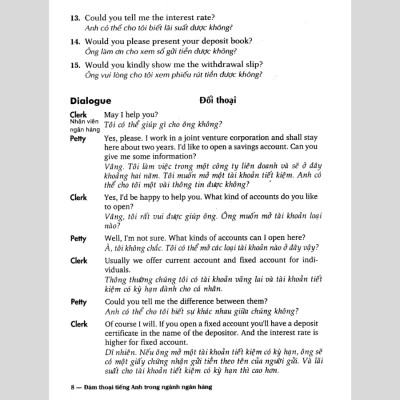 Đàm Thoại Tiếng Anh Trong Ngành Ngân Hàng - Kèm CD