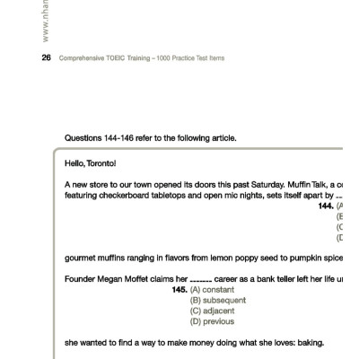 Comprehensive Toeic Training 1000 Practice Test Items (Vol 2) - Kèm CD