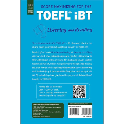 Score Maximizing For The Toefl iBT – Listening And Reading - Bản Quyền