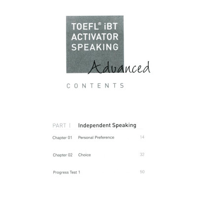 TOEFL iBT Activator Speaking Advanced (Kèm CD)