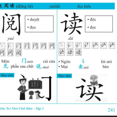 Siêu trí nhớ chữ Hán phiên bản mới (In màu, có Audio nghe, hướng dẫn viết từng nét từng chữ) + DVD quà tặng