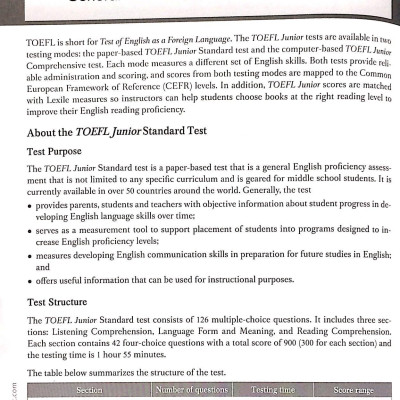 TOEFL Junior Reading (Không CD)
