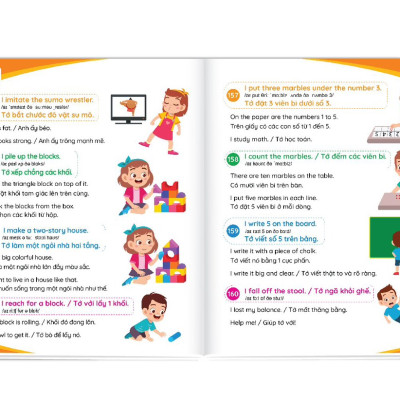 Sách 900 câu giao tiếp tiếng Anh thường dùng hằng ngày Cẩm nang cho mẹ cùng con học tiếng anh mỗi ngày (song ngữ Anh – Việt) File nghe Quét mã QR