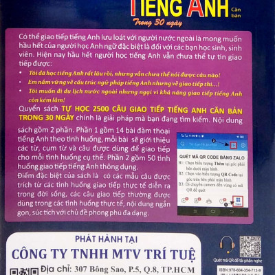 Tự Học 2500 Câu Giao Tiếp Tiếng Anh Căn Bản Trong 30 Ngày