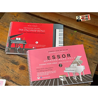 (Trọn bộ 2 cuốn) MÉTHODE ROSE – PHƯƠNG PHÁP HỒNG VỚI ĐÀN PIANO – Ernest Van de Velde – Huy Hoàng Bookstore – NXB Dân Trí (Bìa mềm)