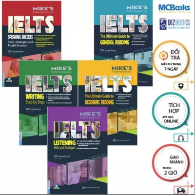 Sách - Ielts Mike - Tài Liệu Tiếng Anh Học Thuật 4 Kỹ Năng Nghe Nói Đọc Viết - Học Kèm App - Mcbooks