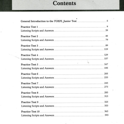 TOEFL Junior - 10 Practice Tests (Kèm CD)
