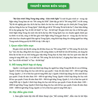 Giáo Trình Tiếng Trung Tăng Cường (Khổ Lớn - In Màu) - Giáo Trình Nghe 3 (Học Kèm Khóa Học Trực Tuyến Miễn Phí, Tặng File Nghe MP3)