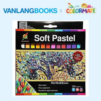 Sách 101 Bước Vẽ Chì Căn Bản Trong Hội Họa + Hộp Giấy 24 Cây Phấn Màu Soft Pastel - Vanlangbooks x Colormate
