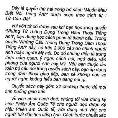 Những Câu Thông Dụng Trong Đàm Thoại Tiếng Anh (Tái Bản)