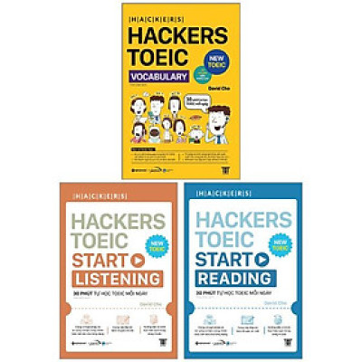 Combo Sách Hackers Toeic Trọn Bộ - Vocabulary + Start Listening + Start Reading (Bộ 3 Cuốn)
