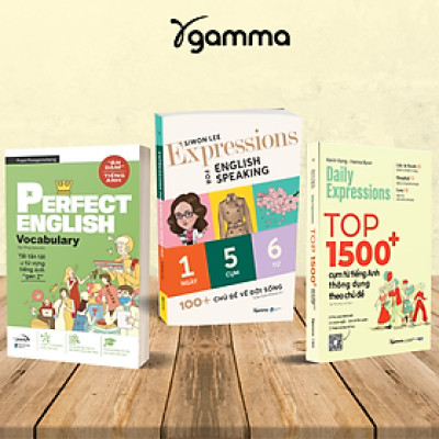 Combo 3 Cuốn: Expressions For English Speaking - 1 Ngày 5 Cụm 6 Từ  + Ăn Dặm Tiếng Anh - Perfect English Vocabulary + Daily Expressions - Top 1500+ Cụm Từ Tiếng Anh Thông Dụng Theo Chủ Đề