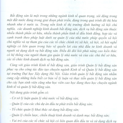 Giáo Trình Quản Lý Bất Động Sản