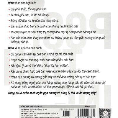 Định Vị (Tái Bản) Tặng Kèm Bookmark Tuyệt Đẹp 