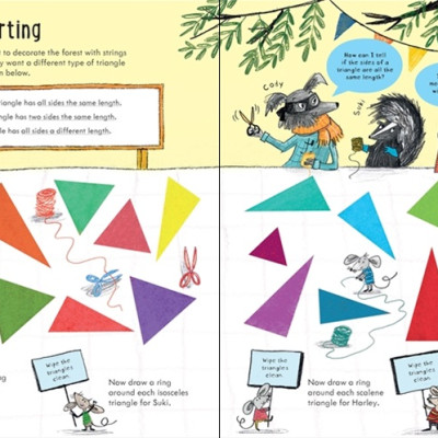 Sách tẩy xóa tiếng Anh - Usborne Key Skills Wipe-Clean: Wipe-Clean Geometry 8-9