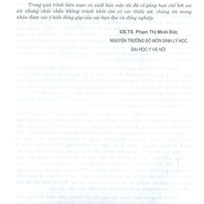 Sinh Lý Học (Sách đào tạo bác sĩ đa khoa) - GS.TS. Phạm Thị Minh Đức chủ biên
