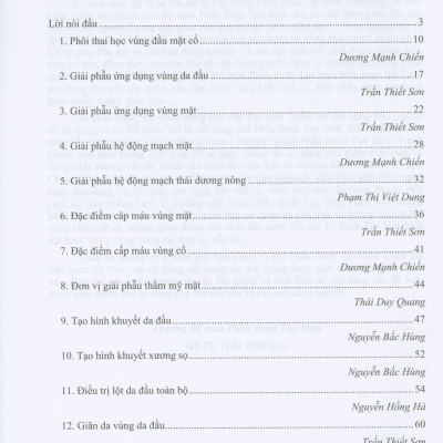 Các Vấn Đề Cơ Bản Trong Phẫu Thuật Tạo Hình Thẩm Mỹ (Phần III: Đầu Mạt Cổ)