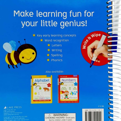 Little Genius Write And Wipe Bind Up - First Words
