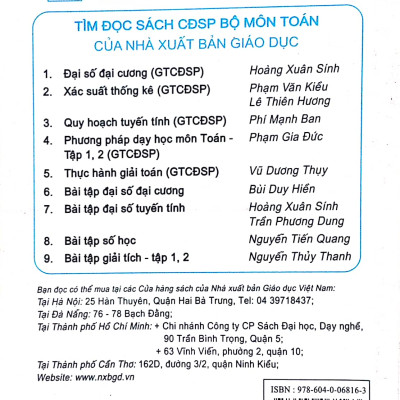 Bài Tập Số Học ( Dùng Cho Các Trường Cao Đẳng Sư Phạm Và Đại Học Sư Phạm)