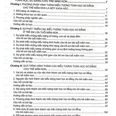 Lí luận và phương pháp hình thành biểu tượng toán học sơ đẳng cho trẻ mầm non