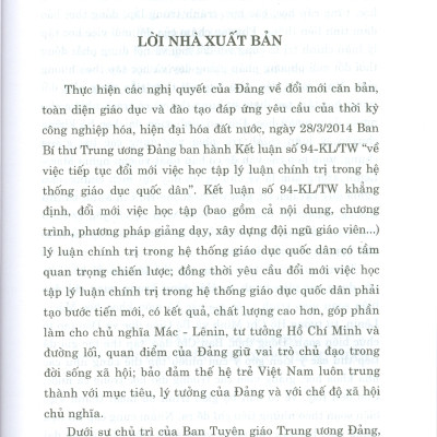 Combo 3 cuốn Giáo Trình Kinh Tế Chính Trị Mác – Lênin + Giáo Trình Lịch Sử Đảng Cộng Sản Việt Nam + Giáo Trình Chủ Nghĩa Xã Hội Khoa Học (Dành Cho Bậc Đại Học Hệ Không Chuyên Lý Luận Chính Trị) - Bộ mới năm 2021