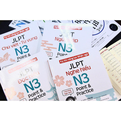 Sách - Kỳ thi năng lực Nhật ngữ: Point & Practice N3 - Chữ viết Từ vựng -NXB Trẻ