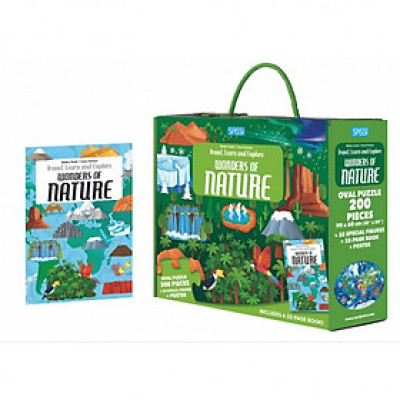 Bộ tranh xếp ghép hình 200 mảnh ghép cho bé 6+ Travel, Learn and Explore - Wonders of Nature