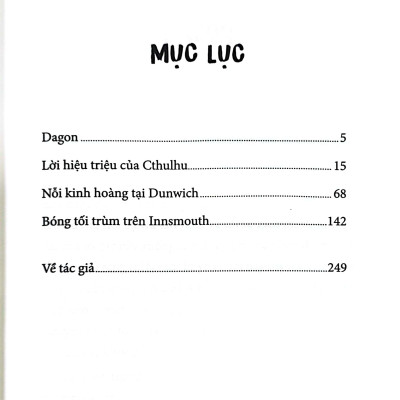 Lời Hiệu Triệu Của Cthulhu (Tuyển Tập H.P. Lovecraft)