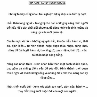 Sách - Tâm lý học thật kỳ diệu (Nhã Nam HCM)