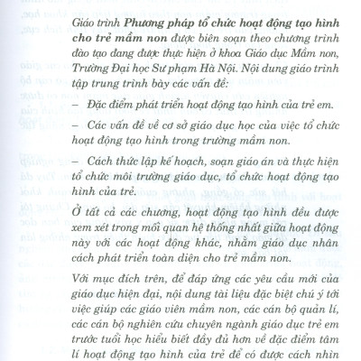 Phương Pháp Tổ Chức Hoạt Động Tạo Hình Cho Trẻ Mầm Non (Tái bản 2023)